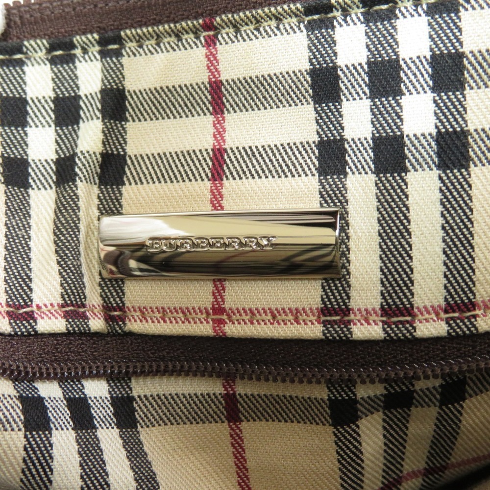 Burberry logo embossed Boston bag leather - Picture 6 of 11